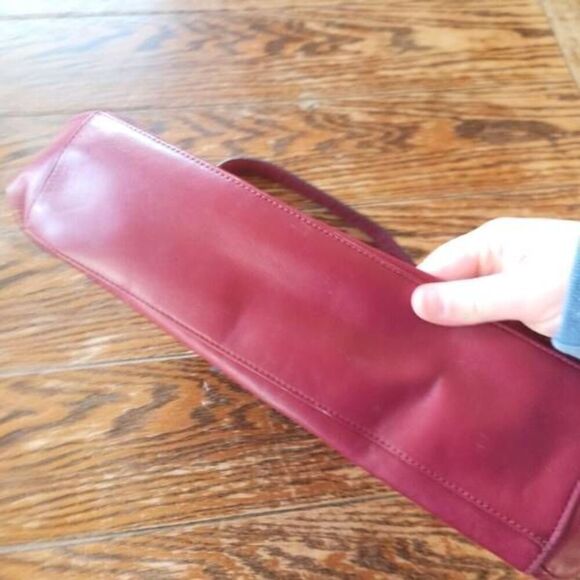 Coach Charlie Hobo Classic Dark Red Shoulder Bag - Picture 4 of 9